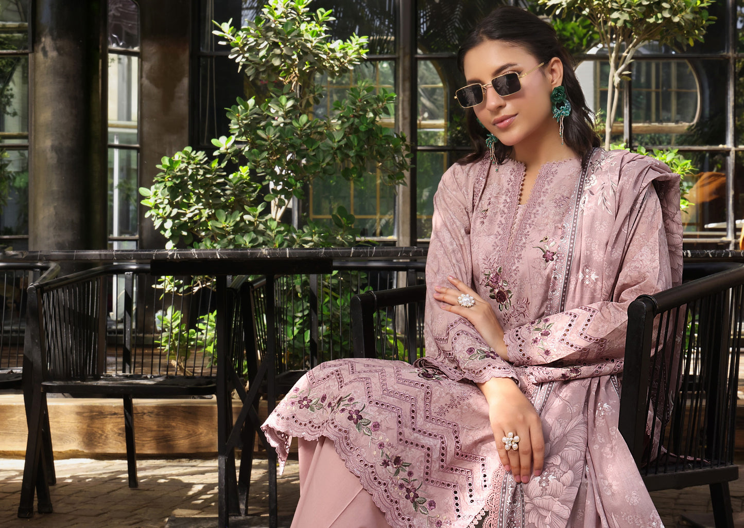 COCO by KALAL – Dusty Rose Embroidered Lawn 3PC (UNSTITCHED )| RAY-677