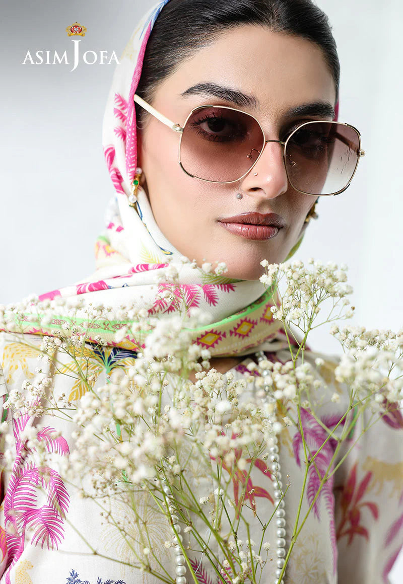 ASIM JOFA-PRINTED CAMBRIC STITCHED 3PCS (AJPB-210 )