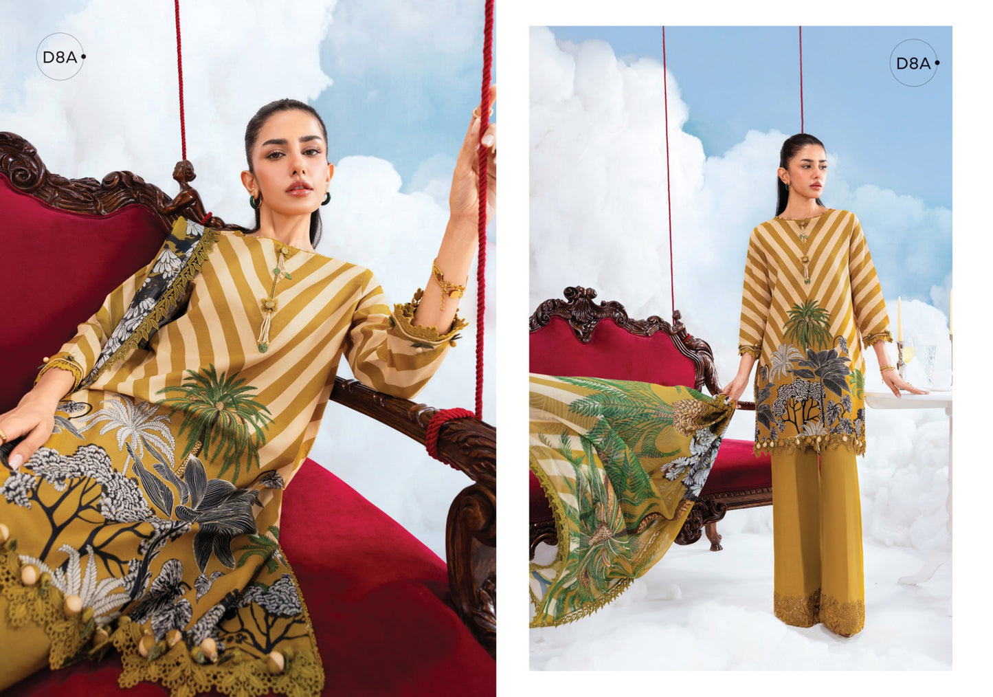 MARIA B BASICS SUMMER MB-CUSV14-08A-3 Pc Unstitched Embroidered Lawn Suit
