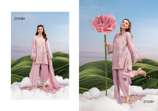 MARIA B BASICS SUMMER MB-CUSV14-10B-3 Pc Unstitched Embroidered Lawn Suit