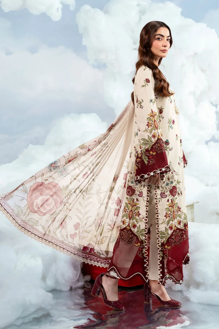 MARIA B BASICS Dreamscape Eid MB-CUSV14-01A-3 Pc Unstitched Embroidered Lawn Suit