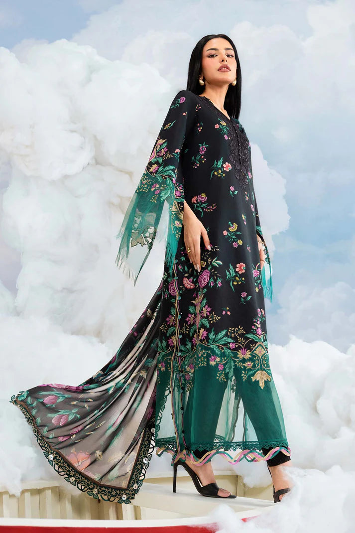 MARIA B BASICS SUMMER MB-CUSV14-01B-3 Pc Unstitched Embroidered Lawn Suit