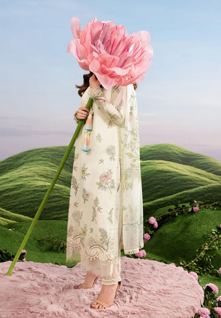 MARIA B BASICS SUMMER MB-CUSV14-02A-3 Pc Unstitched Embroidered Lawn Suit