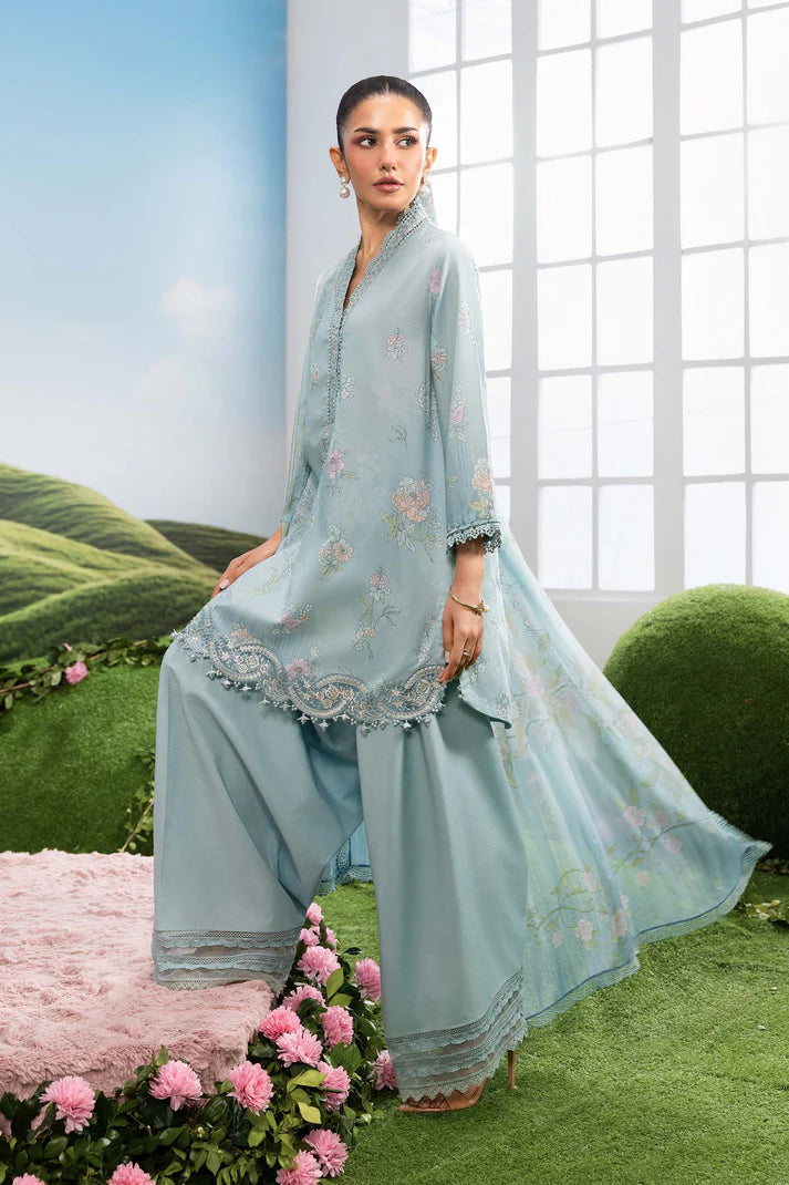 MARIA B BASICS Dreamscape Eid MB-CUSV14-02B-3 Pc Unstitched Embroidered Lawn Suit