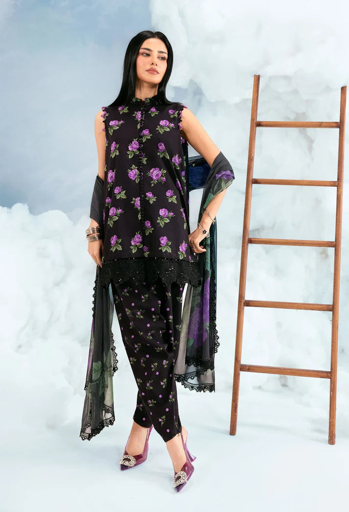 MARIA B BASICS Dreamscape Eid MB-CUSV14-09B-3 Pc Unstitched Embroidered Lawn Suit