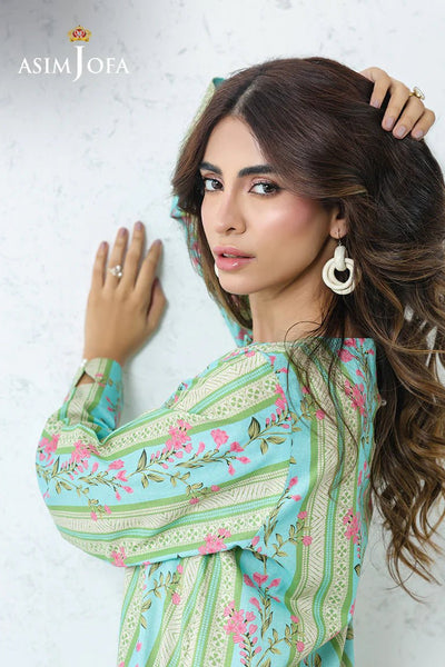 ASIM JOFA-PRINTED CAMBRIC STITCHED 2PCS-AJPB-204