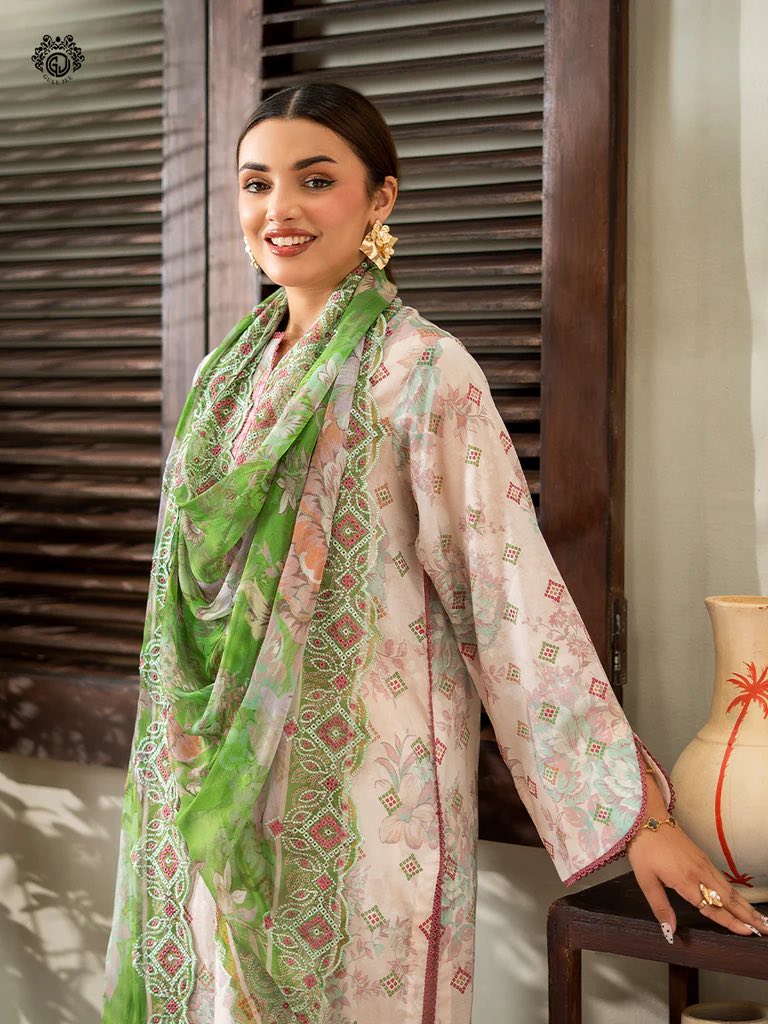 Gulljee Rang Pasand | 3 PC UN - STITCHED | (SHIRT TROUSER & DUPPATA) GRP2519A8 - Bristy's Collection