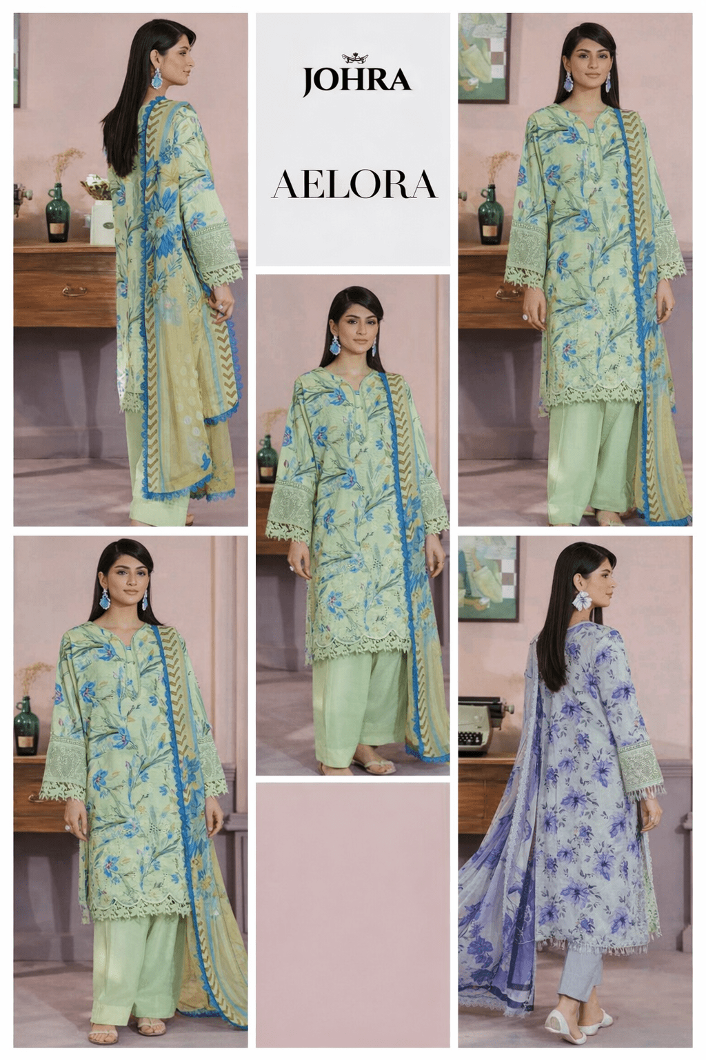 AELORA BY JOHRA Lawn 3PCs unstitched - Bristy's Collection