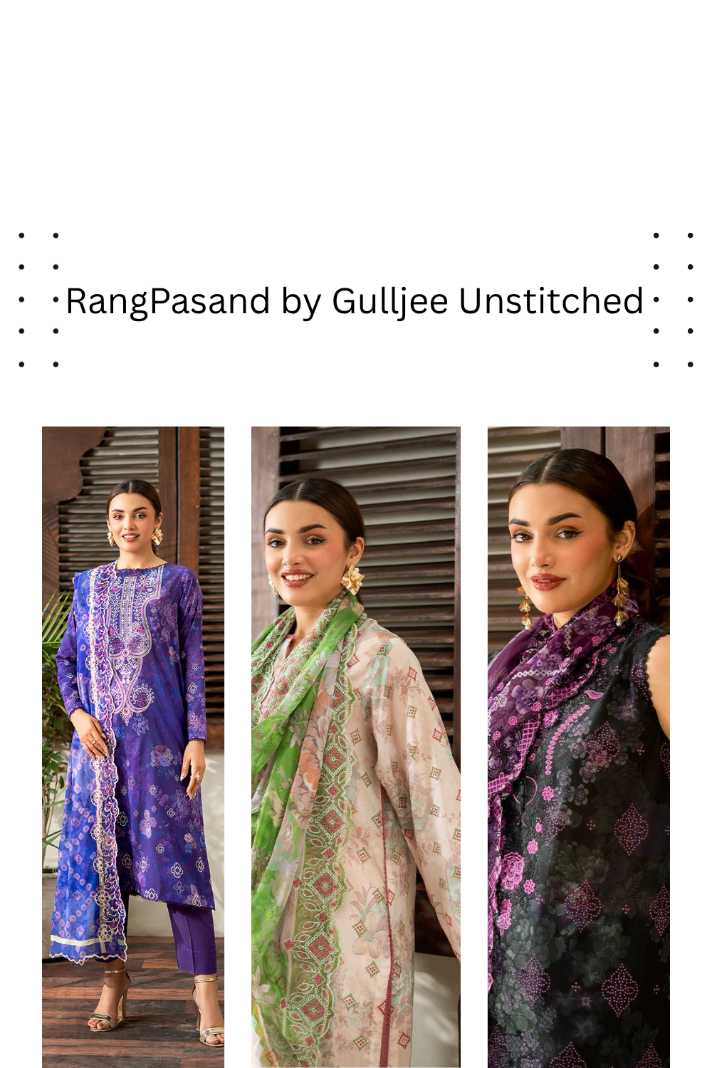 RangPasand by Gulljee Unstitched Collection - Bristy's Collection
