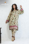 AJPB-206 PRINTED CAMBRIC STITCHED 2PCS-Green