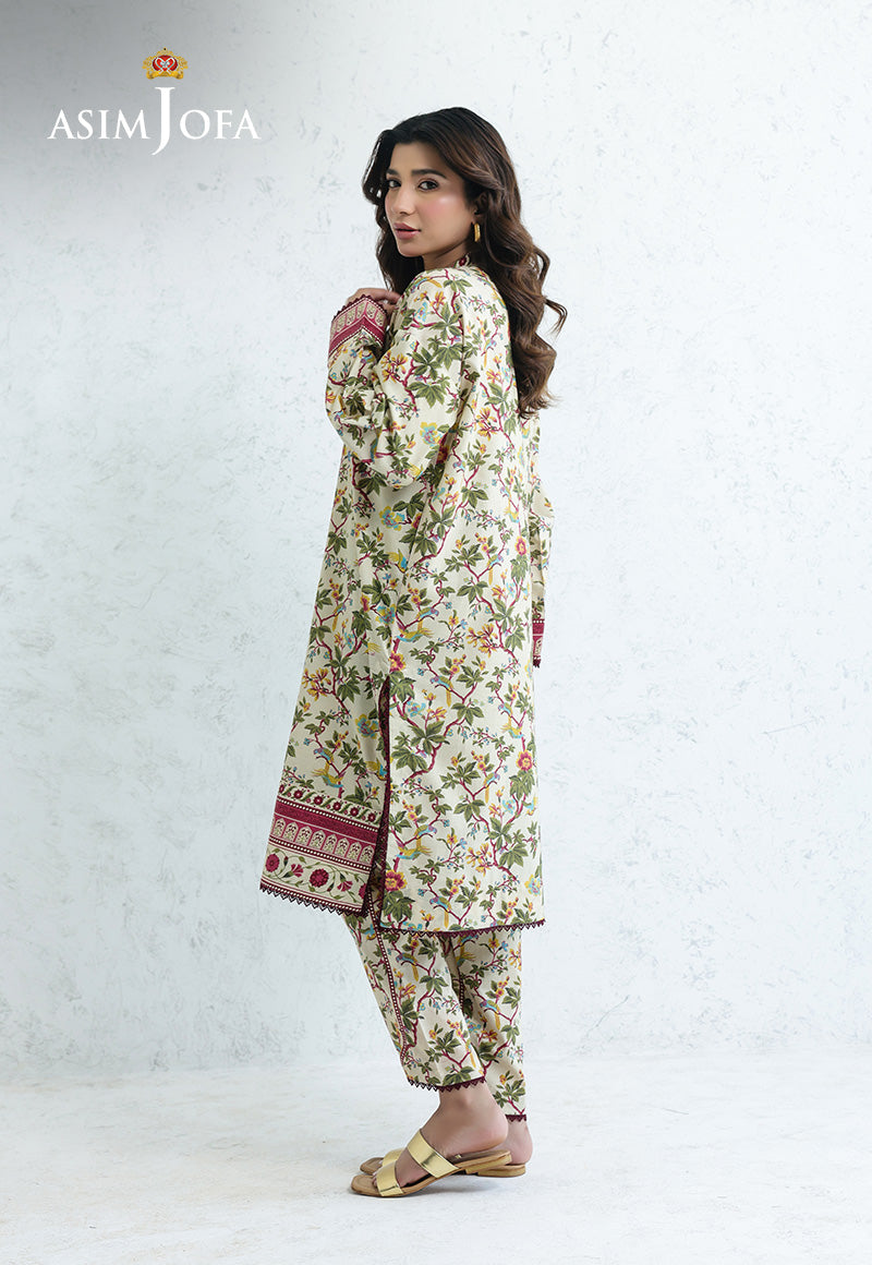 AJPB-206 PRINTED CAMBRIC STITCHED 2PCS-Green