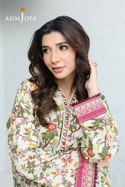 AJPB-206 PRINTED CAMBRIC STITCHED 2PCS-Green