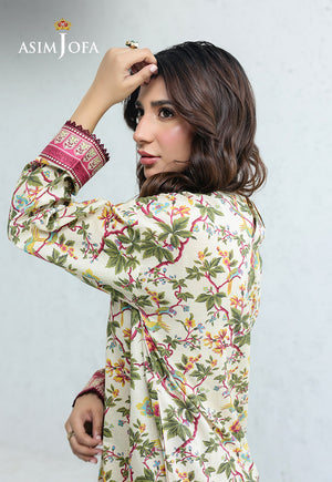 AJPB-206 PRINTED CAMBRIC STITCHED 2PCS-Green