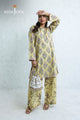 AJPB-205 PRINTED CAMBRIC STITCHED 2PCS (Yellow)