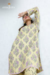 AJPB-205 PRINTED CAMBRIC STITCHED 2PCS (Yellow)