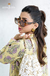 AJPB-205 PRINTED CAMBRIC STITCHED 2PCS (Yellow)