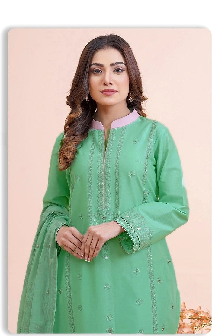 Gulzar Yousaf (GY) Durfishan Vol-20 D#05 – Unstitched Embroidered Lawn 3 Piece Suit | Mint Green