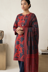 ALKARAM STUDIO  KHADDAR 3PC -READY STITCHED-Black