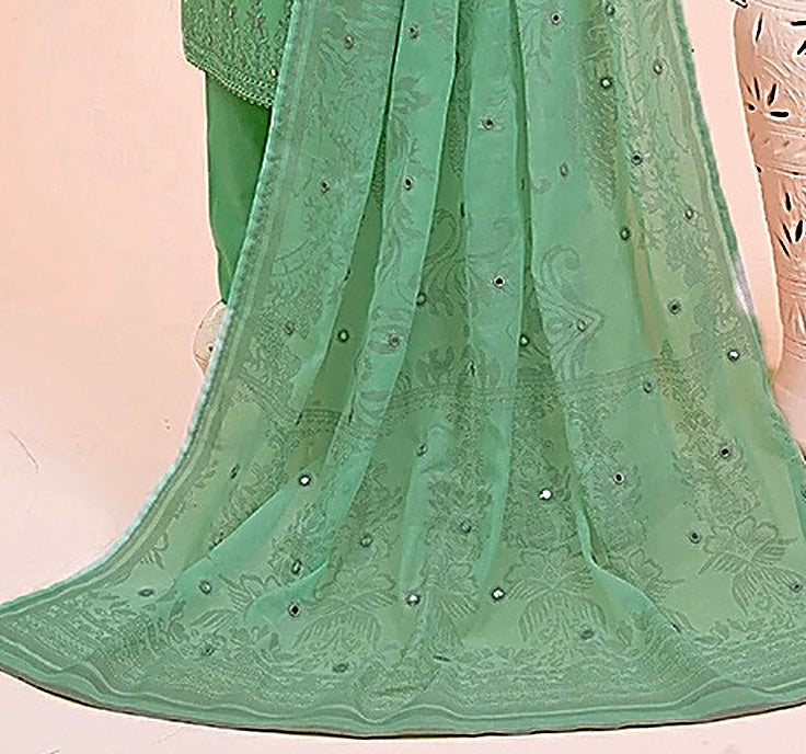 Gulzar Yousaf (GY) Durfishan Vol-20 D#05 – Unstitched Embroidered Lawn 3 Piece Suit | Mint Green