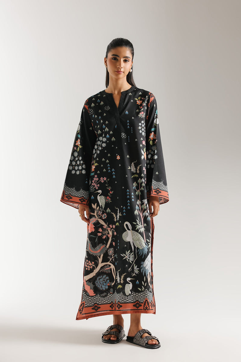 ETHNC Printed KAFTAN-JET-BLACK | E8039/102/902