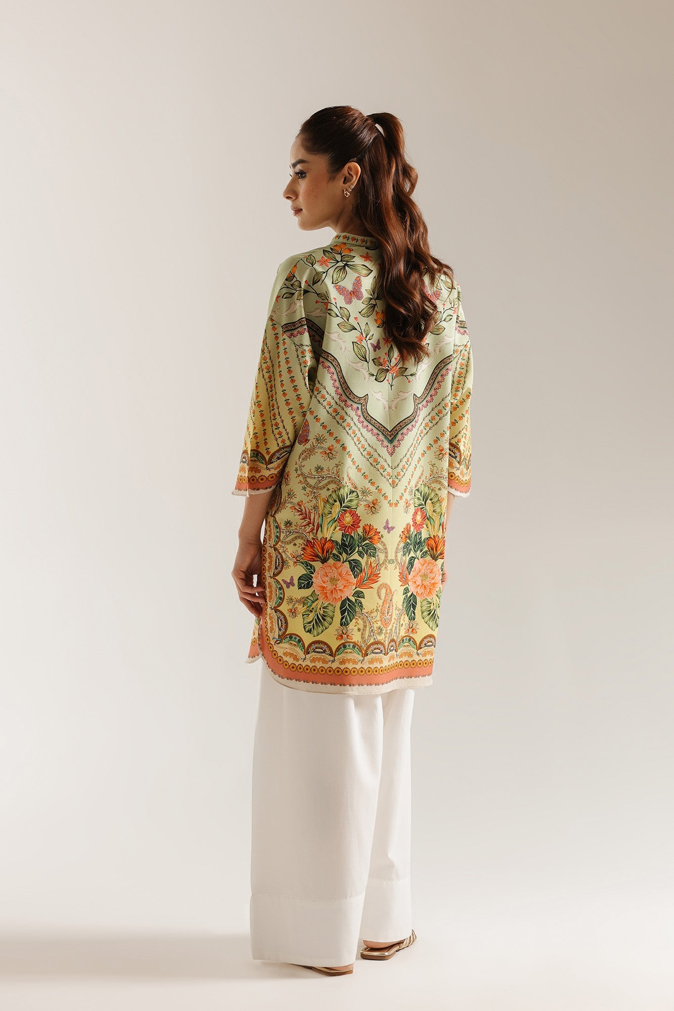 ETHNC -PRINTED KURTI-PALE-GREEN | E7902/102/130