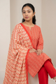 ALKARAM STUDIO  KHADDAR 3PC -READY STITCHED-ORANGE
