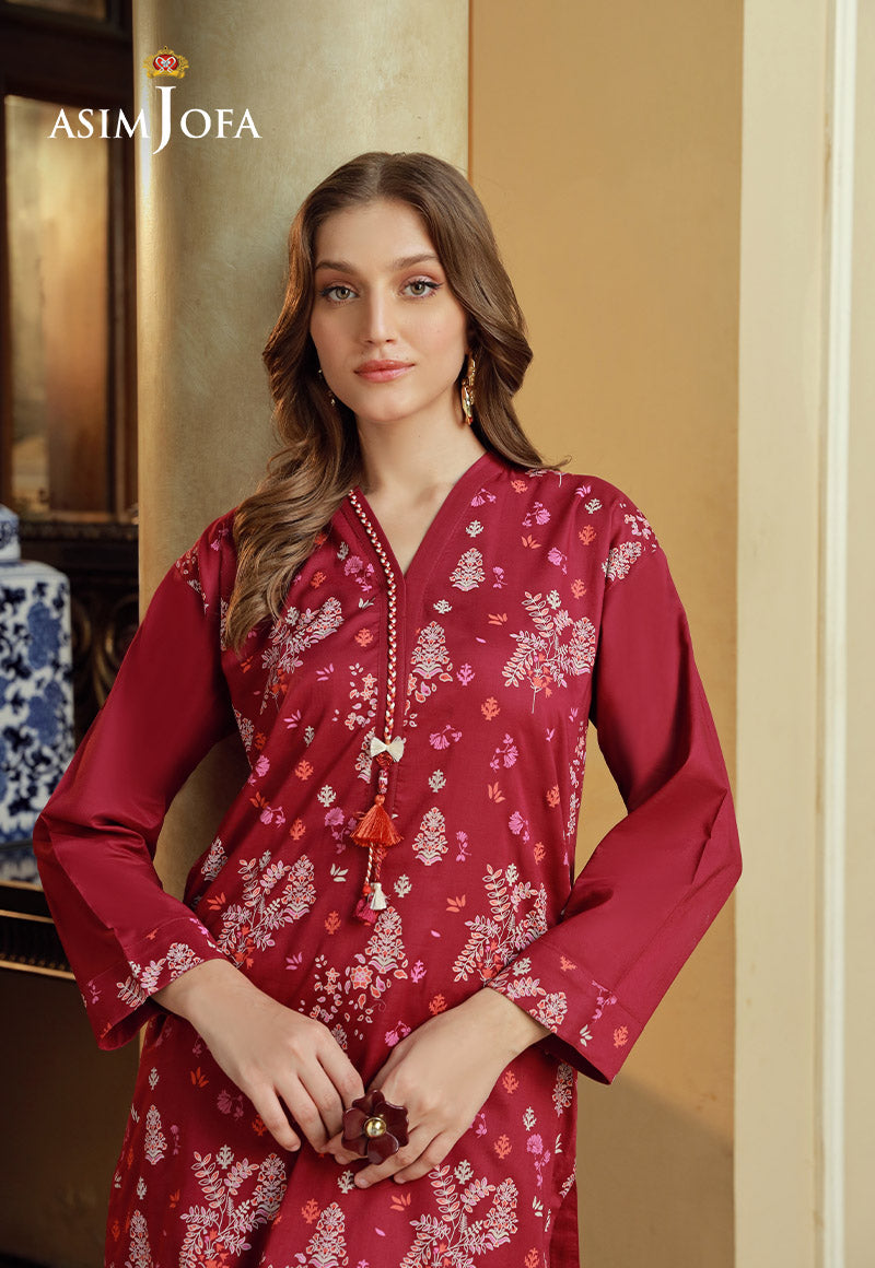ASIM JOFA- PRINTED CAMBRIC Stitched  -2PCS-AJFV-10
