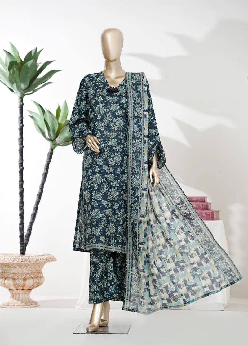 Bin Saeed Rozana 3-Piece Printed Lawn Suit D14