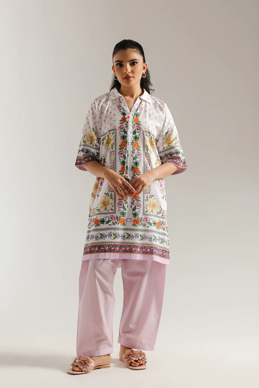 ETHNC-PRINTED SUIT-COCONUT MILK |
SHIRT – STRAIGHT FIT -SHALWAR – RELAX FIT