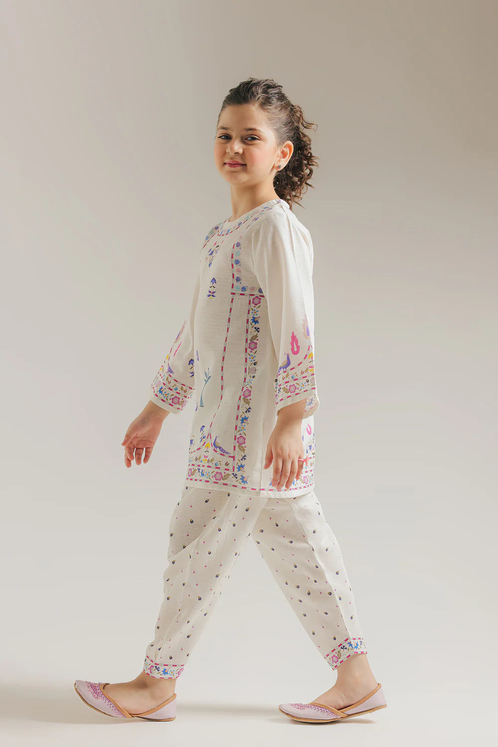 ETHNC Kids SUMMER- EMBROIDERED SUIT  -White