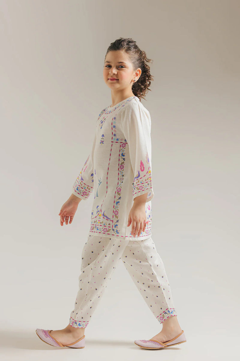 ETHNC Kids SUMMER- EMBROIDERED SUIT  -White