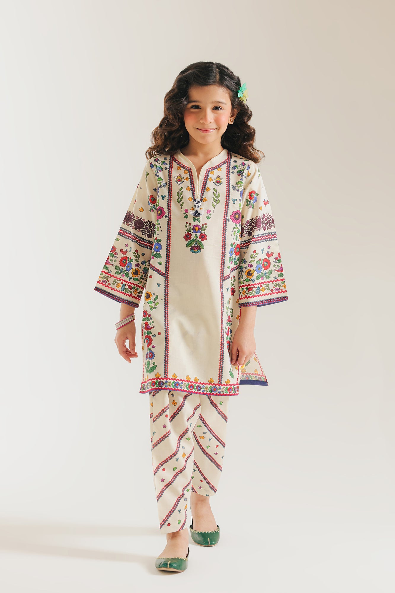 ETHNC -kids-PRINTED SUIT-OFF WHITE| E1649/402/002 E1649/302/002
