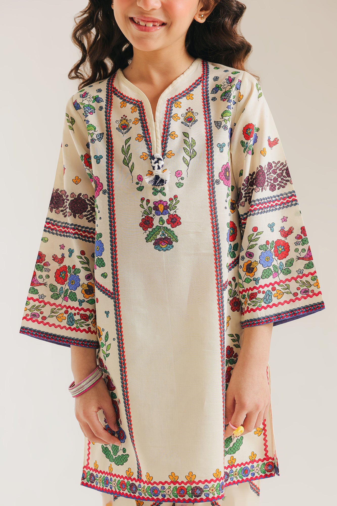 ETHNC -kids-PRINTED SUIT-OFF WHITE| E1649/402/002 E1649/302/002