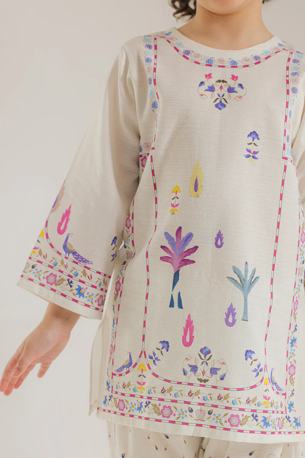 ETHNC Kids SUMMER- EMBROIDERED SUIT  -White