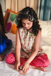 Girls Printed Floral Suit – Off White | 2-Piece Stitched Kids Ethnic Wear