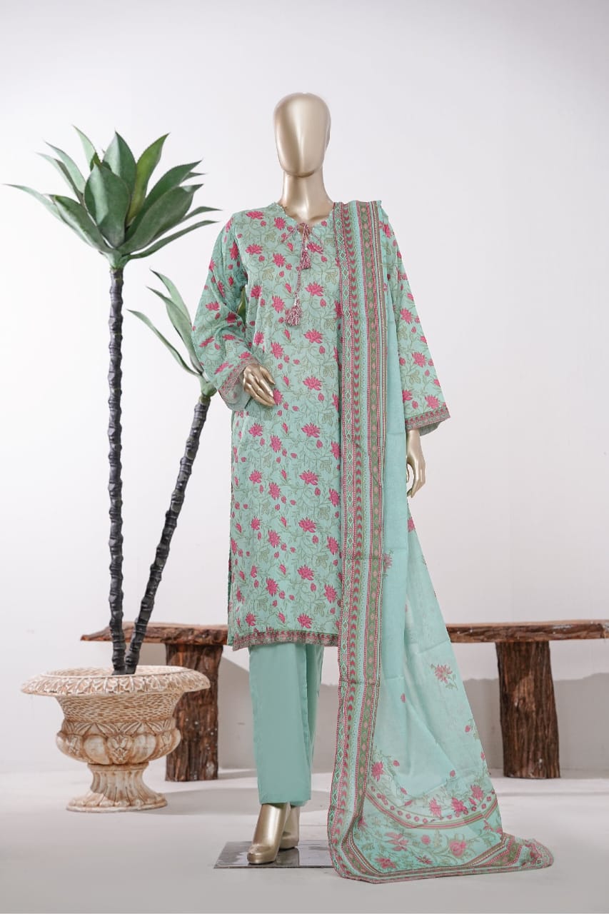 Bin Saeed Rozana 3-Piece Printed Lawn Suit D40