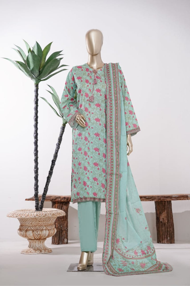 Bin Saeed Rozana 3-Piece Printed Lawn Suit D40