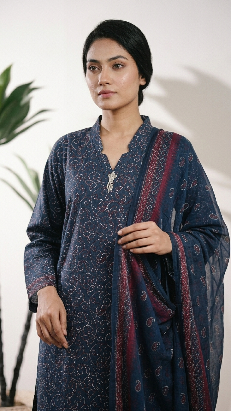 Bin Saeed Rozana 3-Piece Printed Lawn Suit D45