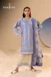 ASIM JOFA -Printed Embroidered Lawn 3 Pcs(UNSTITCHED)-PASTEL BLUE