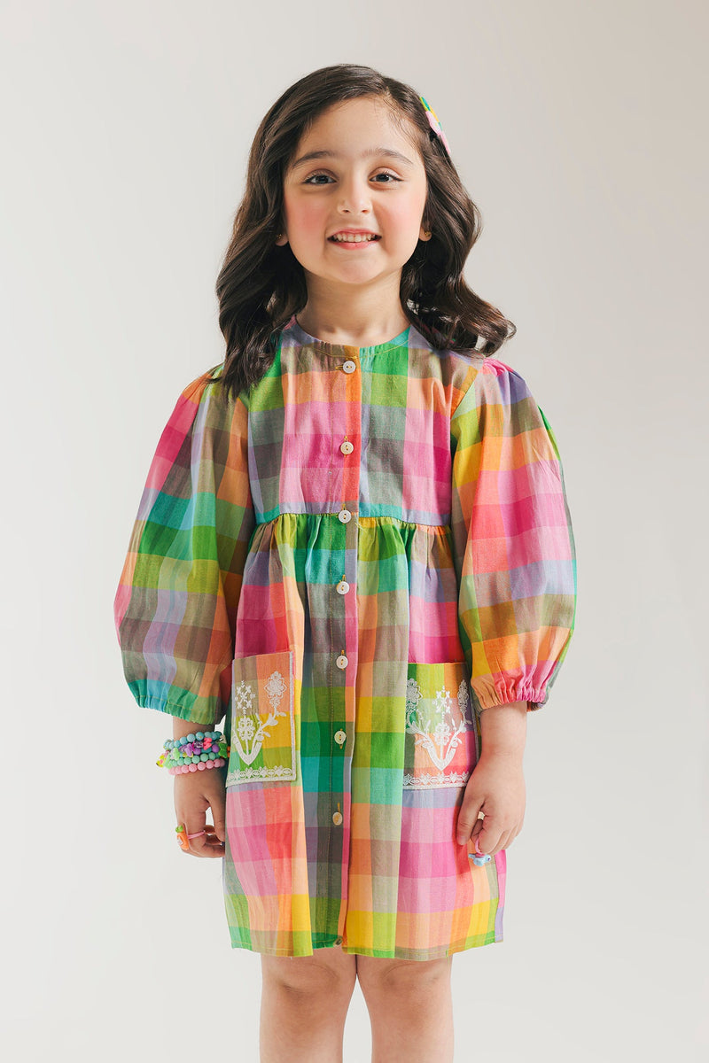 ETHNC Kids - 1 pcs Stitched DRESSES- PINK