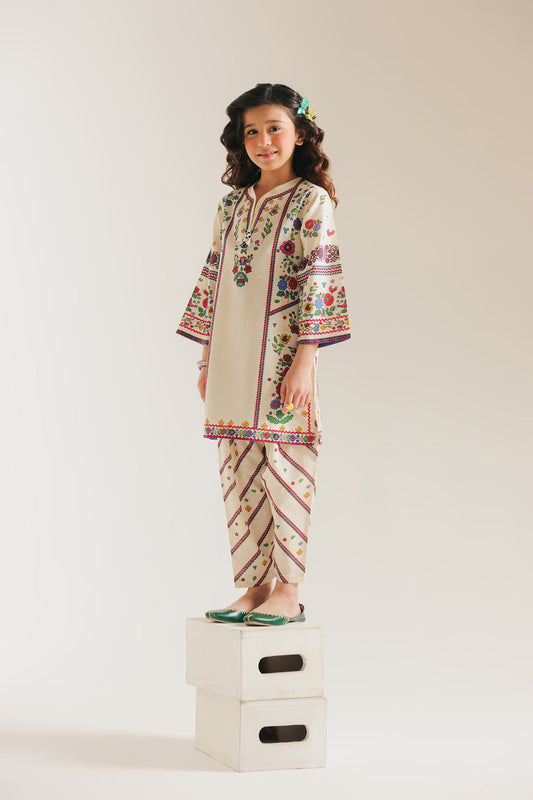 ETHNC -kids-PRINTED SUIT-OFF WHITE| E1649/402/002 E1649/302/002
