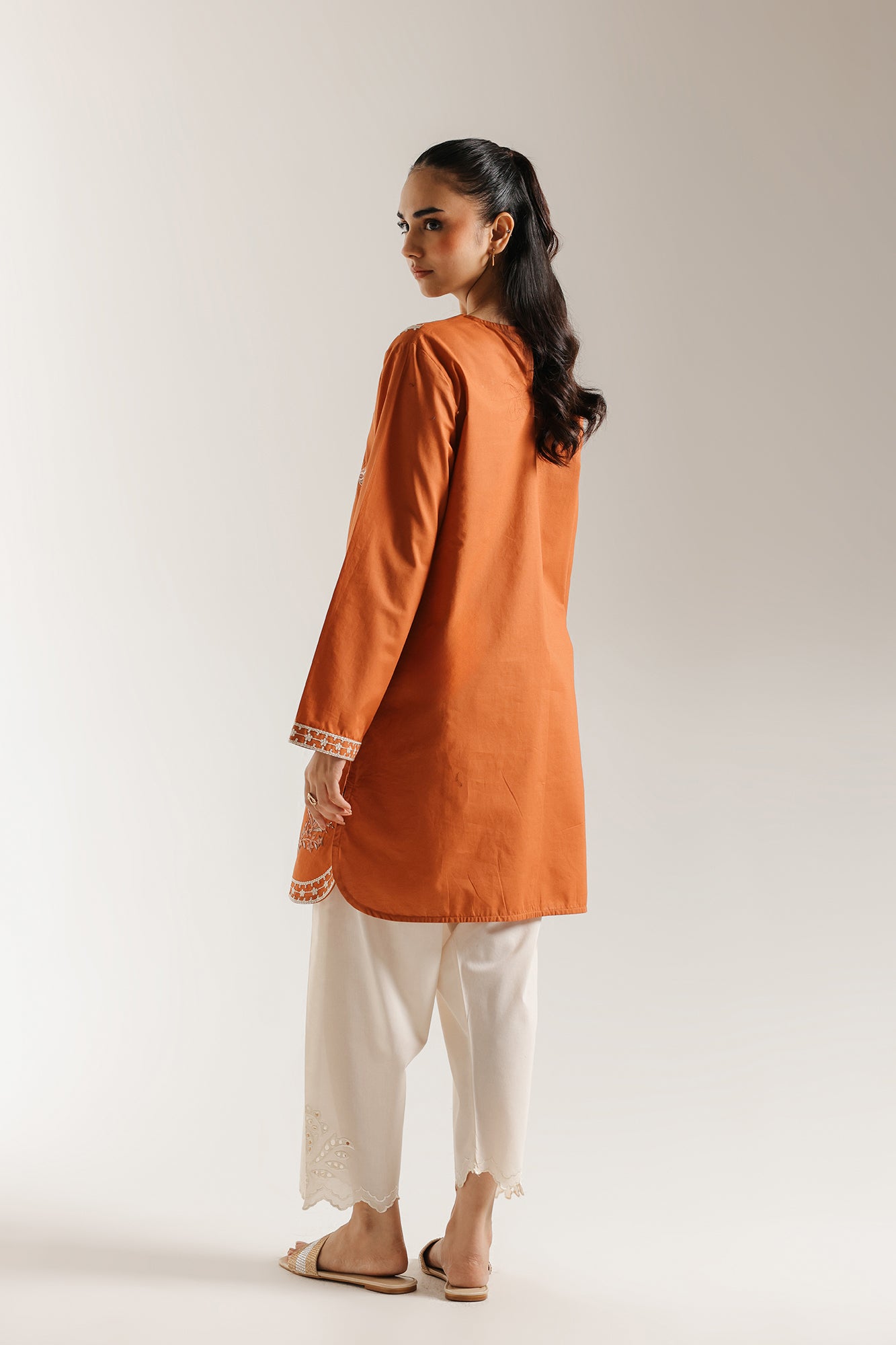 ETHNC embroidered shirt (e6974/102/319) -burnt orange