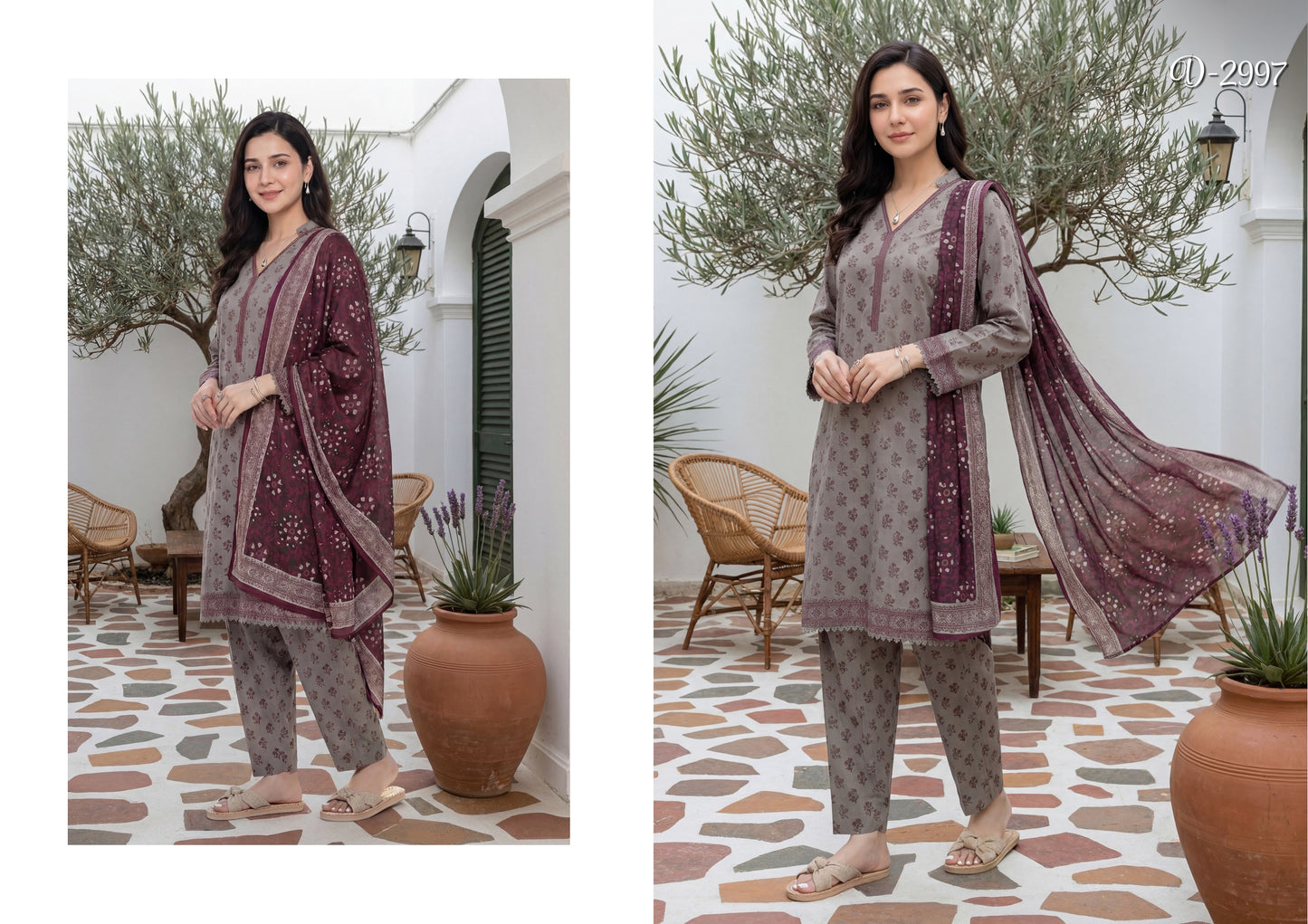 Tawakkal ARSHI STITCHED  3 Pieces (D-2997 | Dusty Ash Grey)