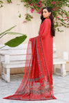 Premium Pakistani Gulzar Yousaf (GL) Stitched 3 PCs - Crimson Red
