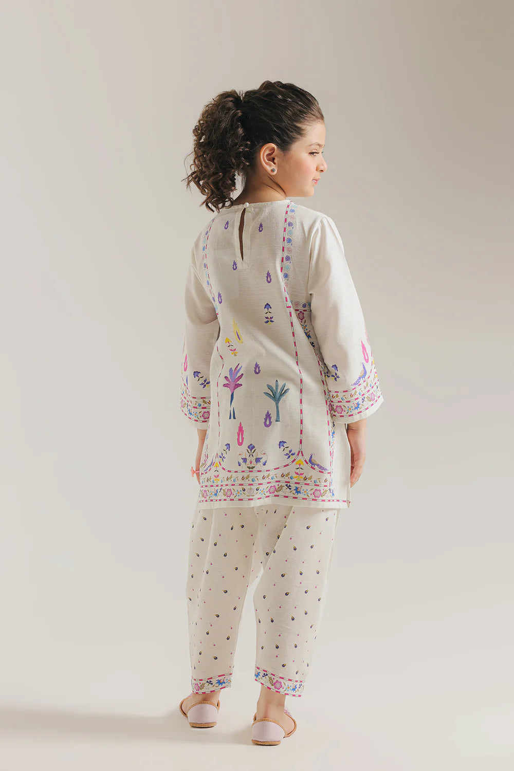 ETHNC Kids SUMMER- EMBROIDERED SUIT  -White