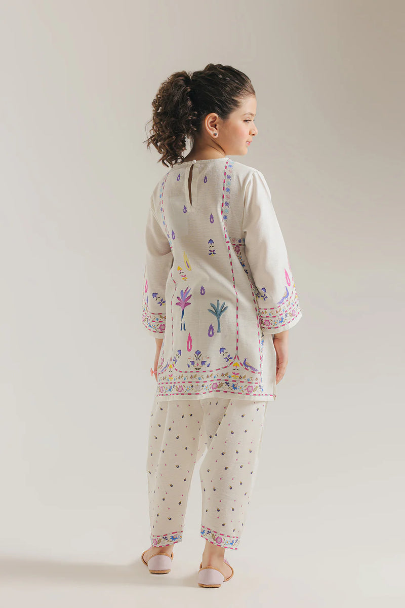 ETHNC Kids SUMMER- EMBROIDERED SUIT  -White
