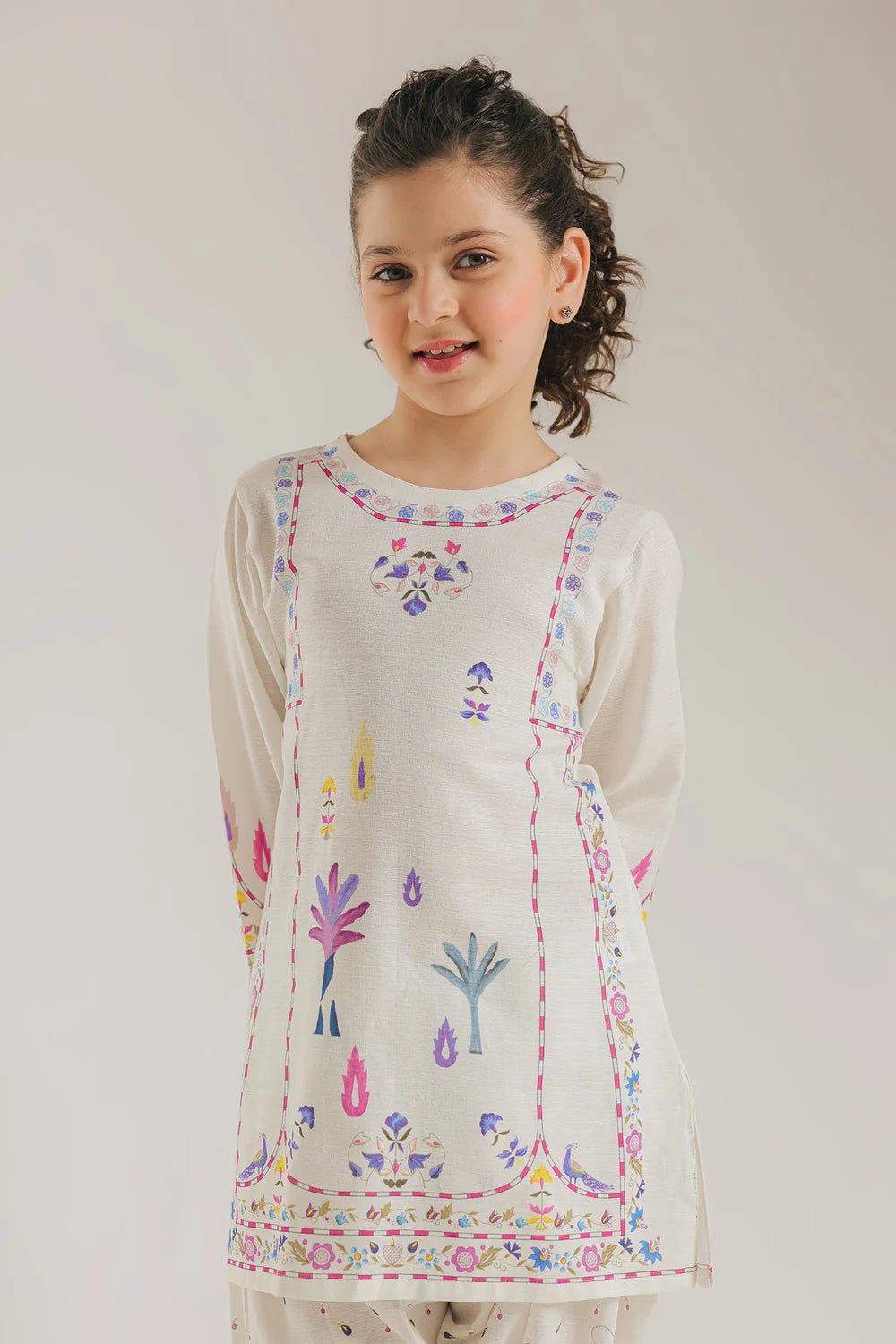 ETHNC Kids SUMMER- EMBROIDERED SUIT  -White