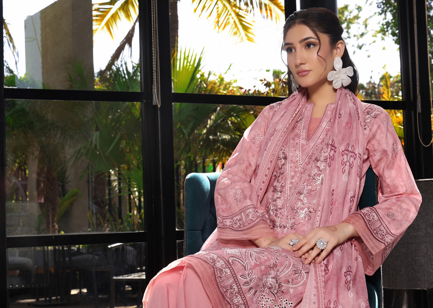 COCO by KALAL – Blush Royale Embroidered Lawn 3PC (UNSTITCHED )| EKR-670