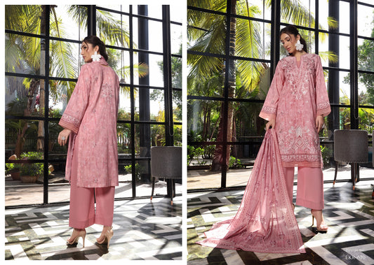 COCO by KALAL – Blush Royale Embroidered Lawn 3PC (UNSTITCHED )| EKR-670