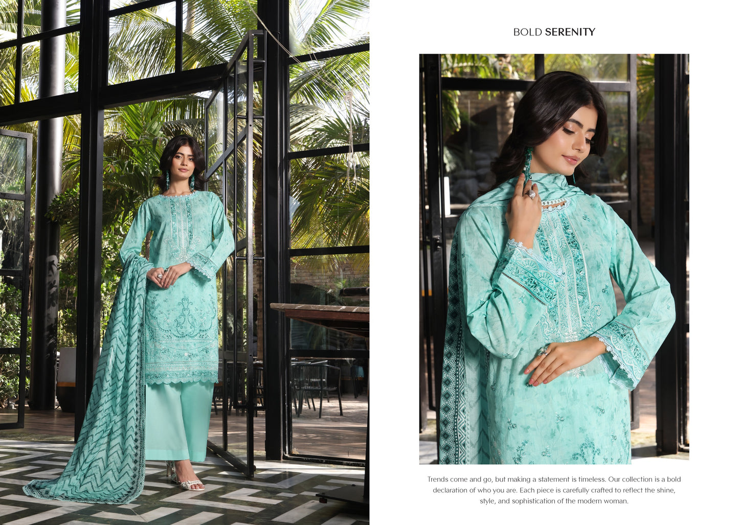 COCO by KALAL – Aqua Serenity Embroidered Lawn 3PC (UNSTITCHED) | EKR-671